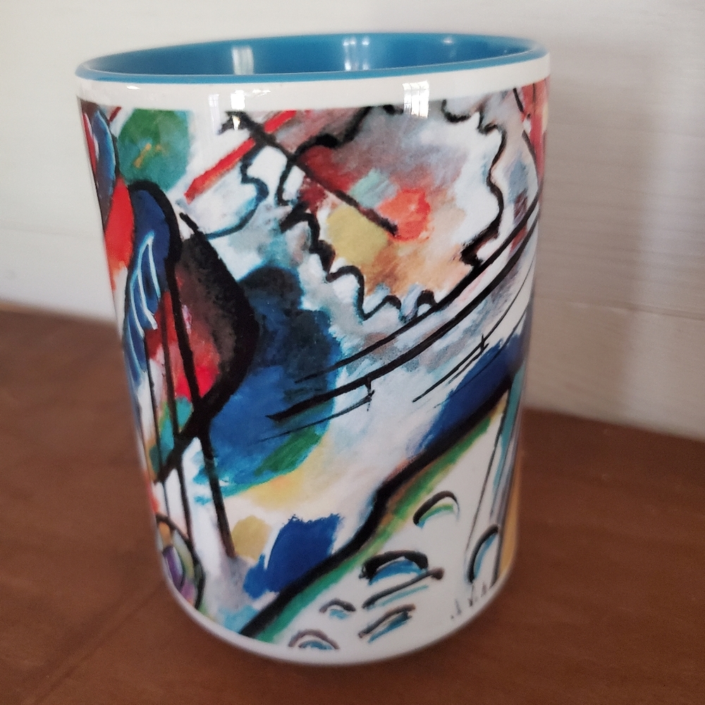 Zazzle abstract 2 tone 15oz. coffee cocoa mug Wassily Kandinsky Improvisation 28 - Picture 10 of 15
